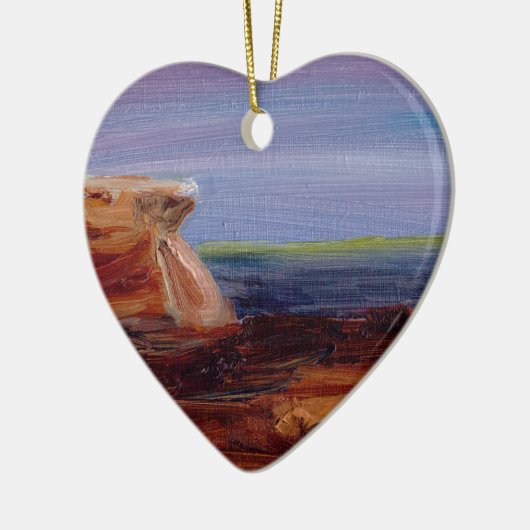 Hoofdland bij Long Sands Keramisch Ornament (Links)