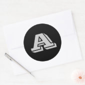 Hoofdletter A Grote ronde trekkers van Janz Sticker (Envelop)