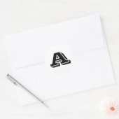 Hoofdletter A kleine ronde stickers van Janz (Envelop)