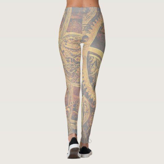 Hoofdletter A van het alfabet-monogram Leggings (Achterkant)