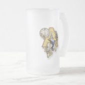 Hoofdletter A van het alfabet-monogram Matglas Bierpul (Voorkant rechts)