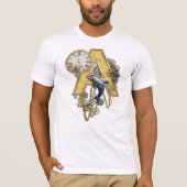 Hoofdletter A van het alfabet-monogram T-shirt (Voorkant)