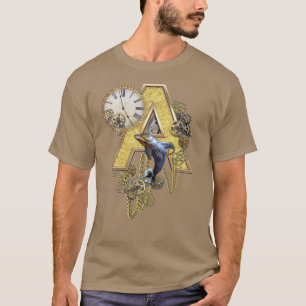 Hoofdletter A van het alfabet-monogram T-shirt