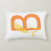 Hoofdletter B bloemenmonogram Accent Kussen (Voorkant)