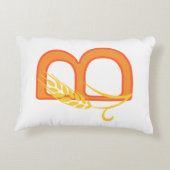 Hoofdletter B bloemenmonogram Accent Kussen (Achterkant)