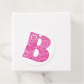Hoofdletter B bloemenmonogram Bedankjes Labels (In situ)