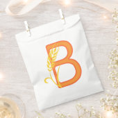 Hoofdletter B bloemenmonogram Bedankzakje (Geknipt)