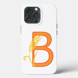 Hoofdletter B bloemenmonogram Case-Mate iPhone Case