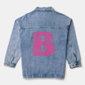 Hoofdletter B bloemenmonogram Denim Jacket (Achterkant)