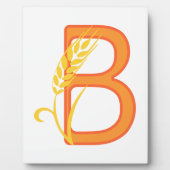 Hoofdletter B bloemenmonogram Fotoplaat (Voorkant)