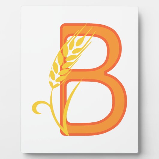 Hoofdletter B bloemenmonogram Fotoplaat (Voorkant)