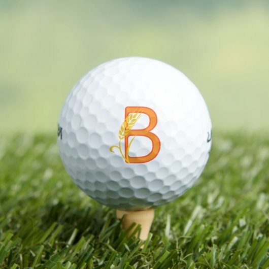 Hoofdletter B bloemenmonogram Golfballen (Insitu Shirt)