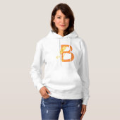 Hoofdletter B bloemenmonogram Hoodie (Voorkant volledig)