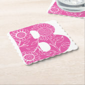 Hoofdletter B bloemenmonogram Kartonnen Onderzetters (Gebogen)