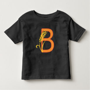 Hoofdletter B bloemenmonogram Kinder Shirts