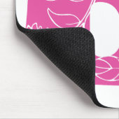 Hoofdletter B bloemenmonogram Muismat (Hoek)
