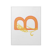 Hoofdletter B bloemenmonogram Notitieblok (Linkerzijde)