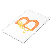 Hoofdletter B bloemenmonogram Notitieblok (Schuin)