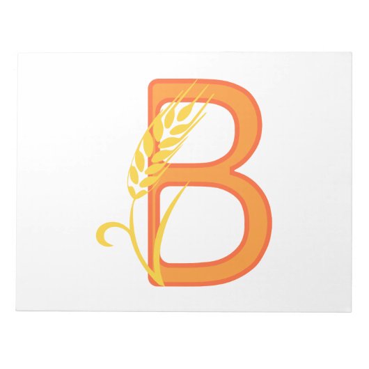 Hoofdletter B bloemenmonogram Notitieblok (Voorkant)