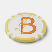 Hoofdletter B bloemenmonogram Poker Chips (Enkel)