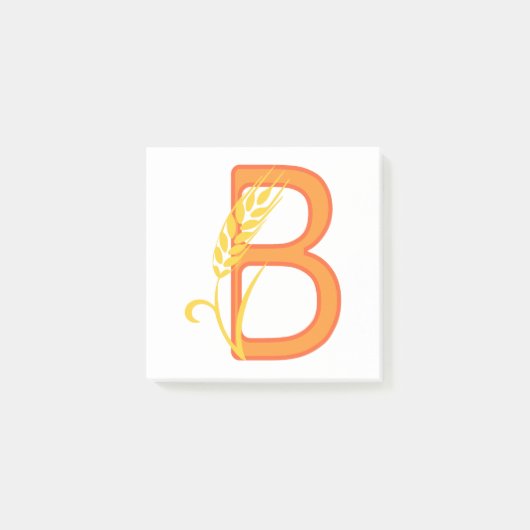 Hoofdletter B bloemenmonogram Post-it® Notes (Voorkant)