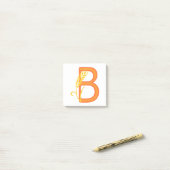 Hoofdletter B bloemenmonogram Post-it® Notes (Op bureau)