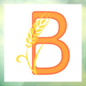 Hoofdletter B bloemenmonogram Raamsticker (Vel 3)