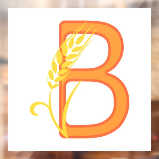 Hoofdletter B bloemenmonogram Raamsticker (Vel 2)