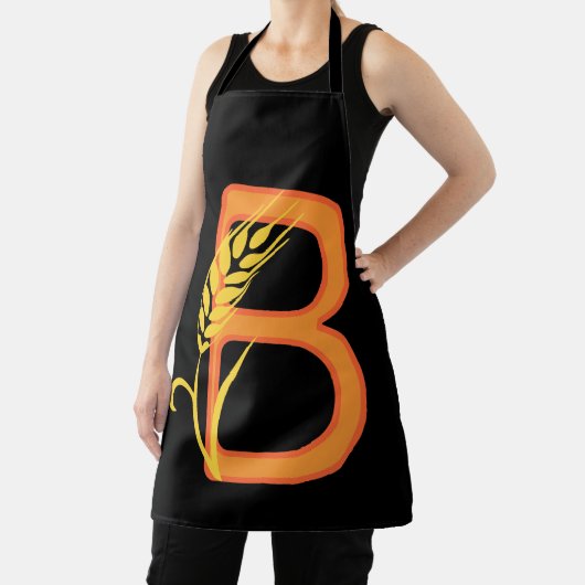 Hoofdletter B bloemenmonogram Schort (Insitu)