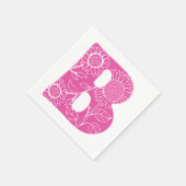 Hoofdletter B bloemenmonogram Servet (Hoek)