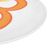 Hoofdletter B bloemenmonogram Snijplank (Hoek)