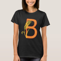 Hoofdletter B bloemenmonogram