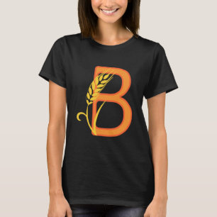Hoofdletter B bloemenmonogram T-shirt