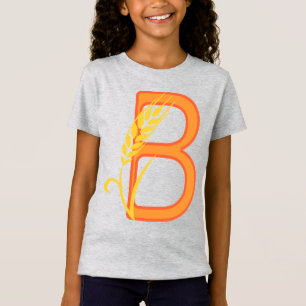 Hoofdletter B bloemenmonogram T-shirt