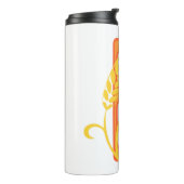 Hoofdletter B bloemenmonogram Thermosbeker (Gedraaid links)
