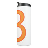 Hoofdletter B bloemenmonogram Thermosbeker (Geroteerd rechts)