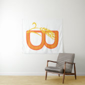 Hoofdletter B bloemenmonogram Wandkleed (In Situ (horizontaal))