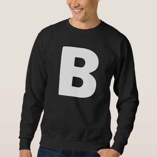 Hoofdletter B Matching Group Letters Alphabet C Trui (Voorkant)