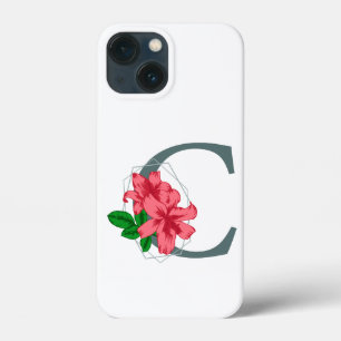 Hoofdletter C bloemenmonogram Case-Mate iPhone Case