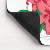 Hoofdletter C bloemenmonogram Muismat (Hoek)