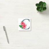 Hoofdletter C bloemenmonogram Post-it® Notes (Kantoor)