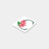 Hoofdletter C bloemenmonogram Post-it® Notes (Schuin)