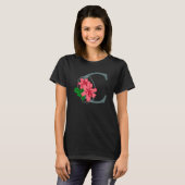 Hoofdletter C bloemenmonogram T-shirt (Voorkant volledig)
