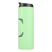 Hoofdletter C bloemenmonogram Thermosbeker (Geroteerd rechts)