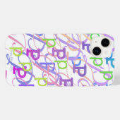 Hoofdletter Confetti "P" iPhone Hoesje (Achterkant horizontaal)