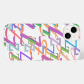 Hoofdletter Confetti "Z" iPhone Hoesje (Achterkant horizontaal)