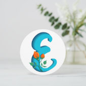 Hoofdletter E bloemenmonogram Feestdagenkaart (Staand voorkant)