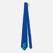 Hoofdletter E bloemenmonogram Stropdas (Voorkant)