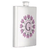 Hoofdletter G bloemenmonogram Flacon (Rechts)