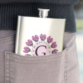 Hoofdletter G bloemenmonogram Flacon (Voorbeeld)